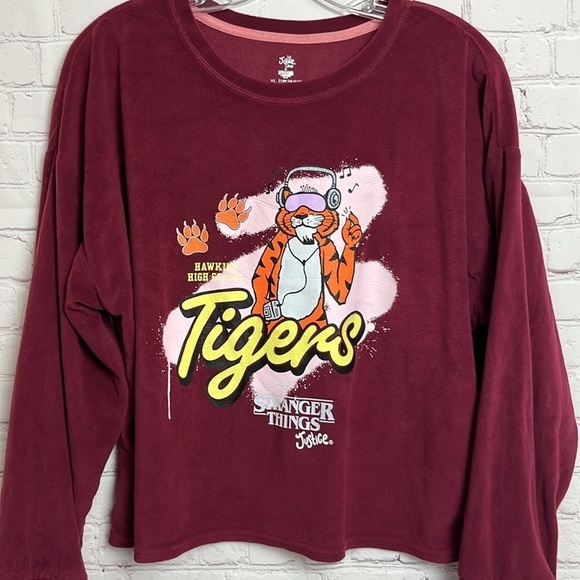 TWO Justice Stranger Things Long Sleeve PJ Tops - Picture 2 of 12